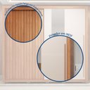 Ver imagem 7 de Guarda-roupa Casal Ripado com Espelhos 2 Portas e 4 Gavetas Suburban Gold Espresso Móveis