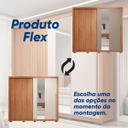 Guarda-roupa Casal Ripado com Espelhos 2 Portas e 4 Gavetas Suburban Gold Espresso Móveis 100% MDF - 10