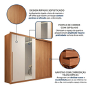 Ver imagem 5 de Guarda-Roupa Casal 2 Portas Ripado com Espelho Suburban Yescasa Freijo Off White
