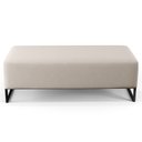 Ver imagem 6 de Kit 02 Puffs Decorativo Sala de Estar Bali W01 Base Ferro 120x50 cm Linho Cru - Lyam Decor