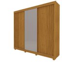 Ver mais imagens de Guarda-Roupa Casal 3 Portas com Espelho com Pés Santorini Ripado 100% MDF