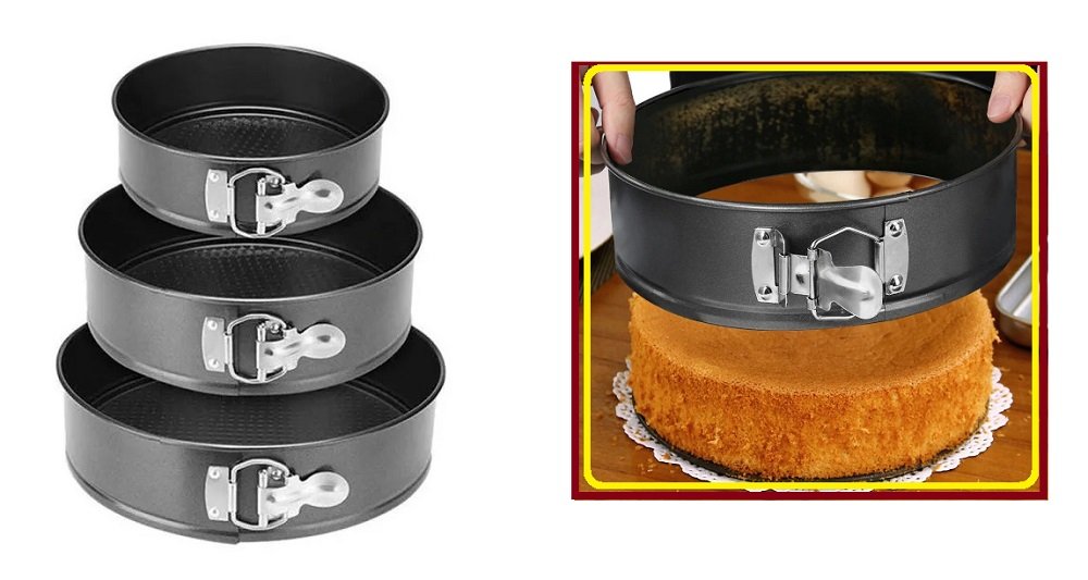 Conjunto com 3 Formas Assadeira Black para Bolo e Torta Fundo Removível 3 Tamanhos - 1