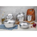Ver imagem 2 de Caçarola Tramontina Solar Funda em Aço Inox Fundo Triplo com Tampa e Alças 20 Cm 3,6 L Tramontina