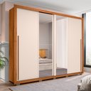 Ver imagem 1 de Guarda-roupa Casal com Espelho 2 Portas 4 Gavetas Suburban Gold Espresso Móveis