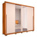 Ver imagem 3 de Guarda-roupa Casal com Espelho 2 Portas 4 Gavetas Suburban Gold Espresso Móveis