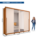 Ver imagem 4 de Guarda-roupa Casal com Espelho 2 Portas 4 Gavetas Suburban Gold Espresso Móveis