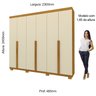 Guarda-roupa Casal 6 Portas com Pés Imperatriz 100% MDF - 5
