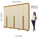 Ver imagem 5 de Guarda-Roupa Casal 6 Portas com Pés Imperatriz 100% MDF Yescasa Marrom/Marrome/Off White