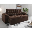 Ver imagem 1 de Sofá Retrátil e Reclinável 4 Lugares 250cm Veludo Detroit