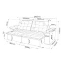 Ver imagem 3 de Sofá Retrátil e Reclinável 4 Lugares 250cm Veludo Detroit