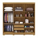 Ver imagem 5 de Guarda-Roupa Casal com 6 Portas 2 Gavetas Buriti Marrom/Nature