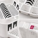 Ver imagem 5 de Escorredor Loucas Pratos Talheres Plastico Multiuso Organizador Pia Utensilios Bpa Free Compacto Lux