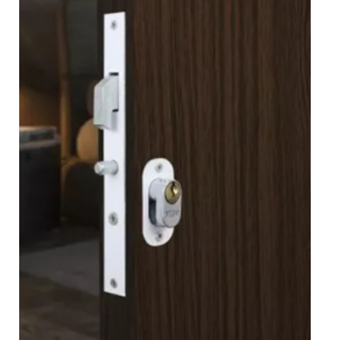 Fechadura Mgm P/correr Perfil de Aluminio Branca
