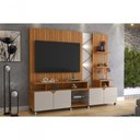 Ver imagem 1 de Home Painel para TV até 55" Belfast 210cm com 4 Portas Jequitiba-Off White Perolizado
