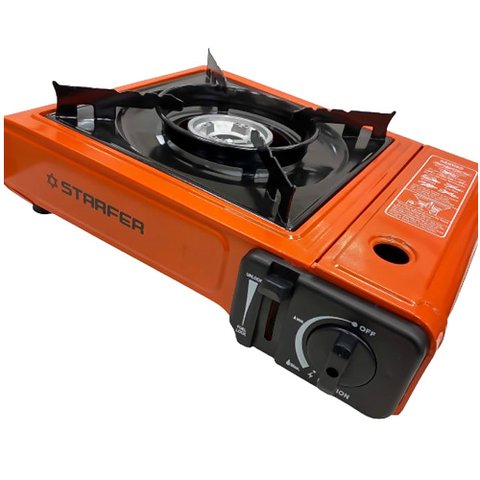 Fogareiro mini fogão a gás camping portátil com acendimento automático 1 boca