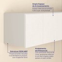 Ver imagem 7 de Ponte Planejada Queen 100% MDF 4 Portas Orion CabeCasa MadeiraOriginals Bege/Aveia/Linho