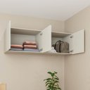 Ver imagem 5 de Ponte Planejada Queen 100% MDF 4 Portas Orion CabeCasa MadeiraOriginals Bege/Aveia/Linho