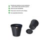 Kit C/ 10 Vaso Redondo Rattan Preto 36lt Anti Dengue - 5
