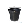Kit C/ 10 Vaso Redondo Rattan Preto 36lt Anti Dengue - 6