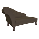 Ver imagem 4 de Recamier Divã para Sala Cecilia Pés Retro Tabaco 1.60cm Suede Marrom - Incasa Decor