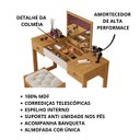 Ver imagem 5 de Escrivaninha Penteadeira com Espelho e Banqueta Luanda Fenix:cinamomo/off White