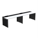 Ver imagem 1 de Mesa de Plataforma Simples para 2 Pessoas Corporativa 140x792/2P PSCPP140/792/2P Branco/Preto