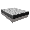 Ver imagem 1 de Cama Box Bipartido Casal Cinza e Colchão Iso 100 D33 Ortobom