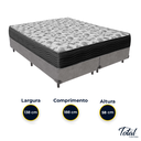 Ver imagem 3 de Cama Box Bipartido Casal Cinza e Colchão Iso 100 D33 Ortobom