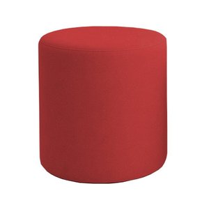 Puff Beca Cilindro Suede Live - 7 Decor Vermelho