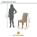 Ver imagem 4 de Conjunto Sala de Jantar 4 Lugares Retangular Tampo MDF com Mesa e Cadeiras Carol