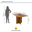 Ver imagem 3 de Conjunto Sala de Jantar 4 Lugares Retangular Tampo MDF com Mesa e Cadeiras Carol