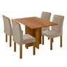 Conjunto Sala de Jantar 4 Lugares Retangular Tampo MDF com Mesa e Cadeiras Carol - 2