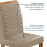 Conjunto Sala de Jantar 4 Lugares Retangular Tampo MDF com Mesa e Cadeiras Carol - 7