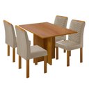 Ver imagem 2 de Conjunto Sala de Jantar 4 Lugares Retangular Tampo MDF com Mesa e Cadeiras Carol