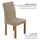 Ver imagem 6 de Conjunto Sala de Jantar 4 Lugares Retangular Tampo MDF com Mesa e Cadeiras Carol
