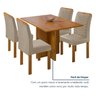 Conjunto Sala de Jantar 4 Lugares Retangular Tampo MDF com Mesa e Cadeiras Carol - 9