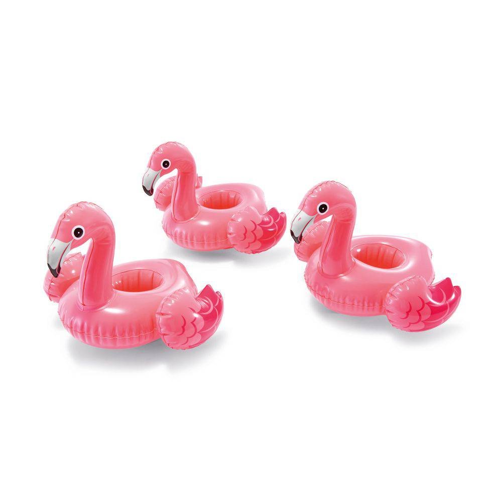 Porta Copos Inflável Flamingo Cx com 3 Unidades Intex - 1