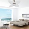 Ventilador de Teto Volare Bronze Vd42 Dunamis Palmae 4 Pás Branco - 220V - 4