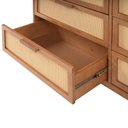 Ver imagem 6 de Cômoda Inari para Quarto Grande 6 Gavetas Madeira Maciça 134cm Caramelo Casavee