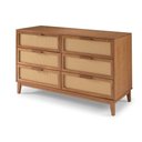 Ver imagem 3 de Cômoda Inari para Quarto Grande 6 Gavetas Madeira Maciça 134cm Caramelo Casavee