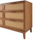 Ver imagem 5 de Cômoda Inari para Quarto Grande 6 Gavetas Madeira Maciça 134cm Caramelo Casavee
