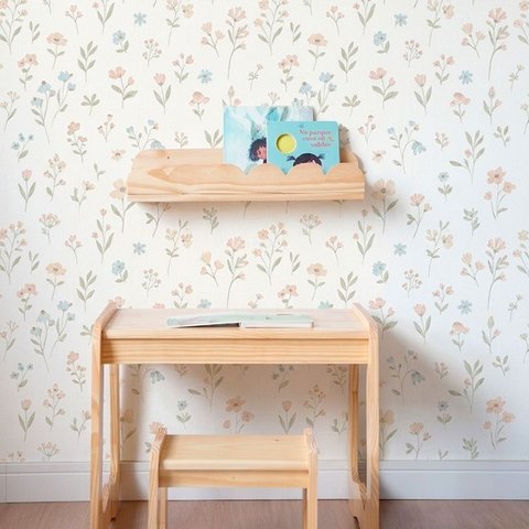 Prateleira Infantil Ondinha 60cm Natural