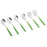 Colher para Café 15cm Inox 6 Peças Verde Glamour Bugatti - 1
