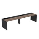 Ver imagem 1 de Mesa de Plataforma Simples para 2 Pessoas Corporativa 150x792/2P PSCPP150/792/2P Marrom/Walnut/Preto