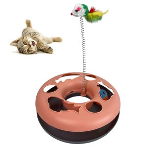 Brinquedo de Pet Gato Mola Ratinho Bola Guizo Brinquedo Interativo Animal de Estimaçao Seguro Lazer 