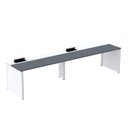 Ver imagem 1 de Mesa de Plataforma Simples para 2 Pessoas Corporativa 150x792/2P PSCPP150/792/2P Cinza/Grafito/Branco