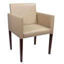 Ver imagem 2 de Kit 4 Poltronas Nina Executiva em Tecido Sintético - Bege