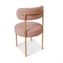 Ver imagem 6 de Cadeira Sala de Jantar Margara Kit 2 Aço Dourado Bouclê Ted D03 - D'Rossi