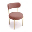 Ver imagem 5 de Cadeira Sala de Jantar Margara Kit 2 Aço Dourado Bouclê Ted D03 - D'Rossi