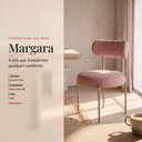Ver imagem 2 de Cadeira Sala de Jantar Margara Kit 2 Aço Dourado Bouclê Ted D03 - D'Rossi